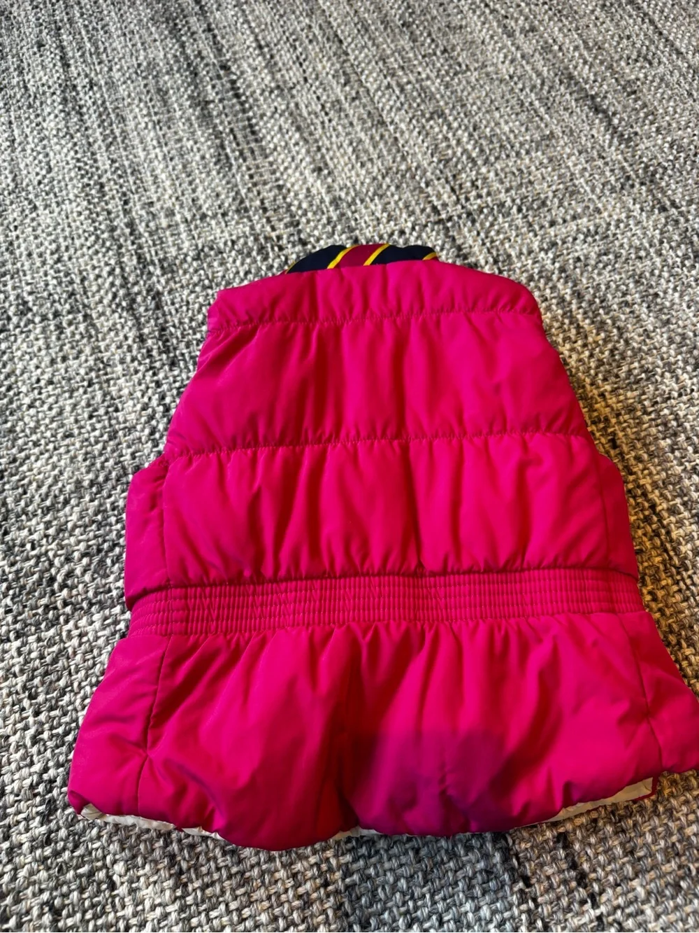 Ralph Lauren Reversible Quilted Puffer Vest with Navy Trim
